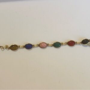 Multi Colored Stone bracelet fashion jewelry not gold